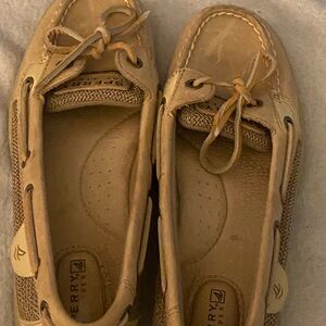 Sperry Beige/Tan Slip-On Boat Shoes